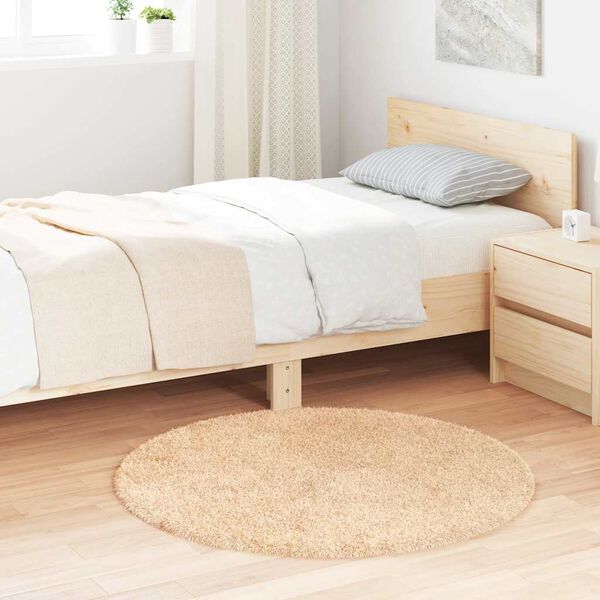 vidaXL Pörrömatto korkeanukkainen NAVARRA beige 100x100 cm polyesteri