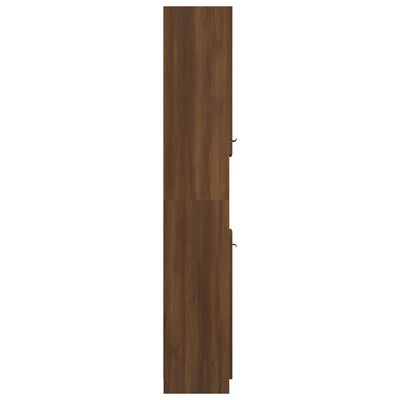 vidaXL Kylpyhuoneen kaappi ruskea tammi 32x34x188,5 cm tekninen puu