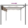 vidaXL Pergola sisäänvedettävä katto taupe 295x292x230 cm