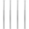 vidaXL Teleskooppiset pöydänjalat 4 kpl ruostumaton teräs 710-1 100 mm