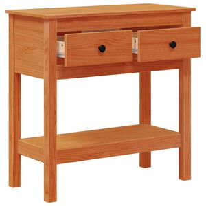 vidaXL Konsolip&ouml;yt&auml; Vaha ruskea 75 x 35 x 75 cm Tihe&auml; M&auml;nnyn Puu