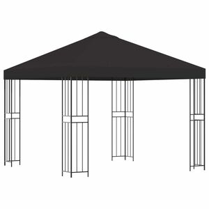 vidaXL Huvimaja 3 x 3 m Antrasiitti Polyesteri ja ter&auml;s 190 gsm
