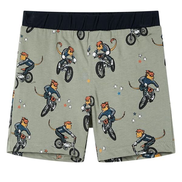 Lasten lyhythihainen pyjama vaalea khaki 104