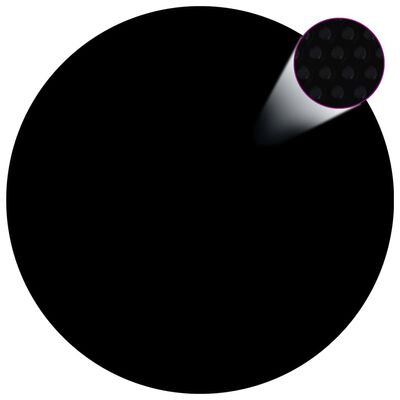 vidaXL Uima-altaan suoja musta 381 cm PE