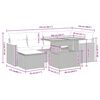 vidaXL 7-osainen Puutarhasohvasarja tyynyillä beige polyrottinki
