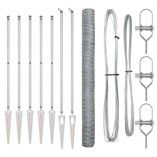 vidaXL Aitalatu Hopea 10 x 1,6 m (50 mm verkko) Ter&auml;s
