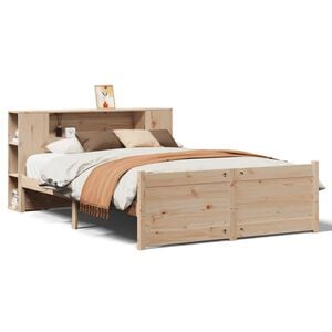 vidaXL S&auml;nky kirjahyllyll&auml; ilman patjaa 135x190 cm t&auml;ysi m&auml;nty