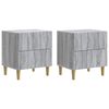 vidaXL Y&ouml;p&ouml;yt&auml;kaappi 2 pcs Harmaa sonoma 43 x 34,5 x 48 cm