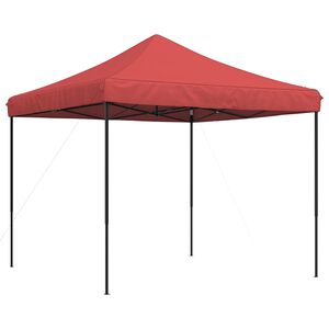 vidaXL Taitettava pop-up juhlateltta viininpunainen 292x292x315 cm