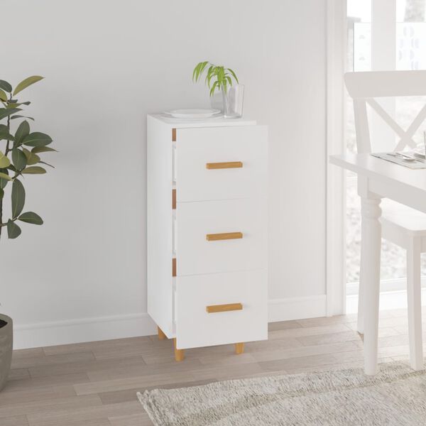 vidaXL Senkki valkoinen 34,5x34x90 cm tekninen puu