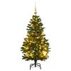 vidaXL Tekojoulukuusi saranoilla 150 LED-valoa ja joulupalloa 120 cm