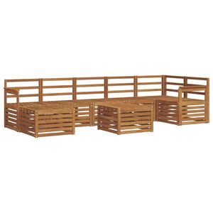 vidaXL Ulkosohvakokoelma 8 pcs Luonnollinen Tihe&auml; akasiapuu