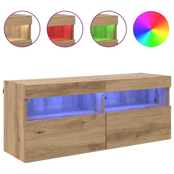 vidaXL TV-sein&auml;kaappi Artisan tammi 100 x 30 x 40 cm Tekninen puu