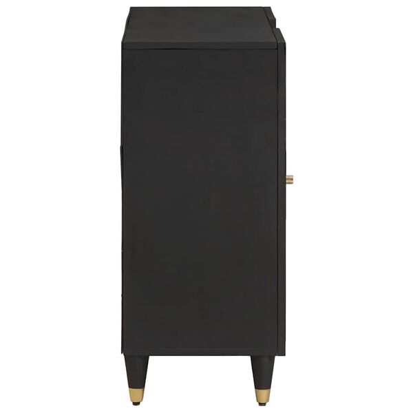 vidaXL Sivup&ouml;yt&auml; hyllyll&auml; Musta 90 x 33 x 75 cm Kiinte&auml; mango puu