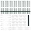 vidaXL Aita ja Tuki Vihreä 1 x 100 m Terästä ja PVC:tä