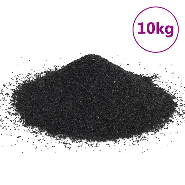 vidaXL Akvaariohiekka 10 kg musta 0,2-2 mm