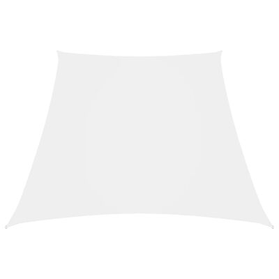 vidaXL Aurinkopurje Oxford-kangas puolisuunnikas 3/5x4 m valkoinen