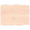 vidaXL Pöytälevy 80x60x2 cm käsittelemätön täystammi elävä reuna