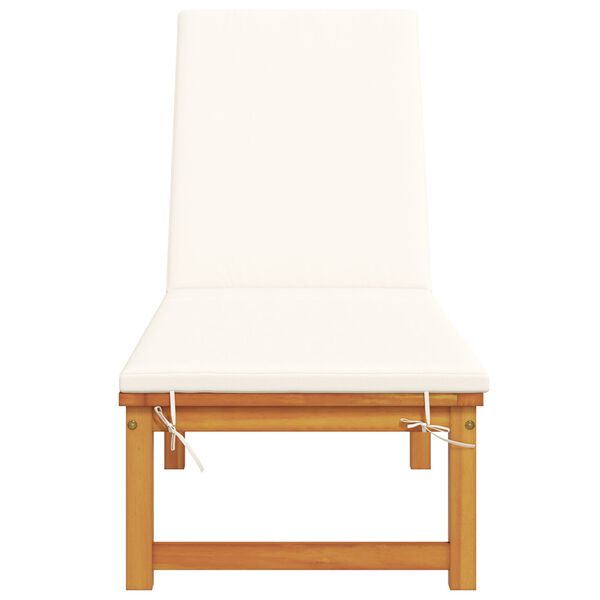 vidaXL Aurinkotuoli tyynyllä Ruskea 53 x 202 x 89cm Täysi Akaasiapuu