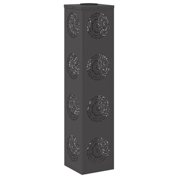 vidaXL Aurinko LED-polkuvalo 2 pcs Musta Kylm&auml;valssattu ter&auml;s