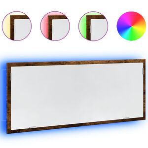 vidaXL Kylpyhuoneen peili savutammi 100x8,5x37 cm tekninen puu