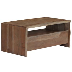 vidaXL Sohvap&ouml;yt&auml; akaasiapuu luonnolliset reunat 90x50x40 cm harmaa