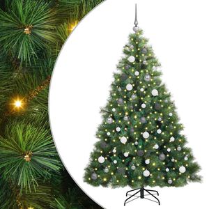 vidaXL Tekojoulukuusi 300 LED-valoilla Vihre&auml; 180 cm PE ja PVC