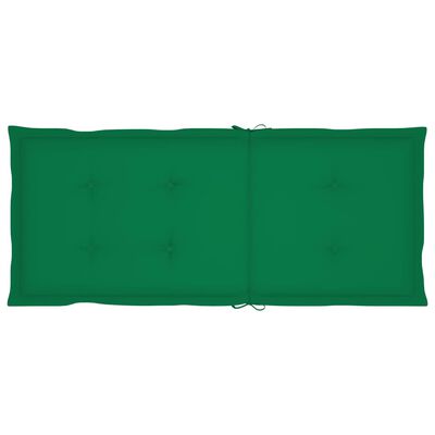 vidaXL Puutarhatuolit 2 kpl tyynyillä vihreä täysi tiikki
