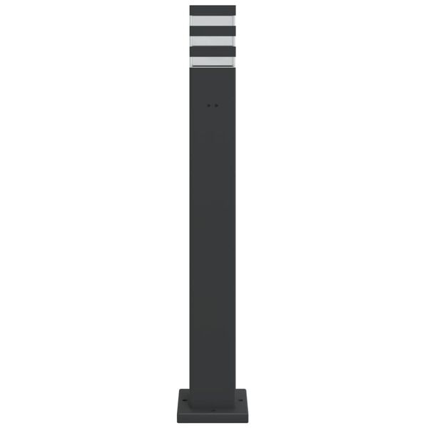 vidaXL Pylv&auml;svalaisimet pistorasialla 3 kpl musta 80 cm alumiini