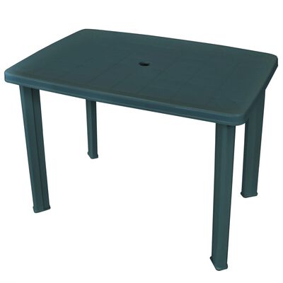 vidaXL Puutarhapöytä vihreä 101x68x72 cm muovi