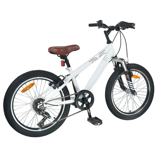 vidaXL Kids Mountain Bike 20 Tuumaa 6-Speed 5-8 vuotta Valkoinen