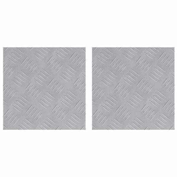 vidaXL Portaan askelma Neli&ouml; 2 pcs Hopea 30 x 30 cm Alumiini