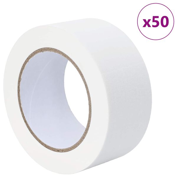 vidaXL Maalaustelat 50 pcs Valkoinen 50mm x 50m Paperi