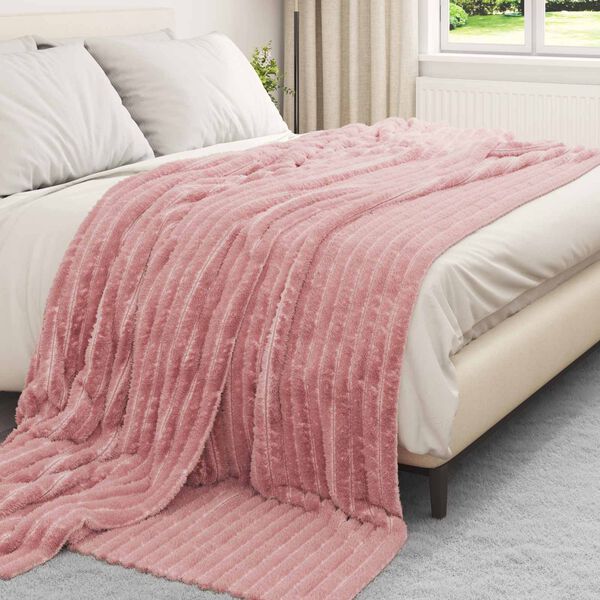 vidaXL Heittoviltti Pinkki 270 x 240 cm Fleese