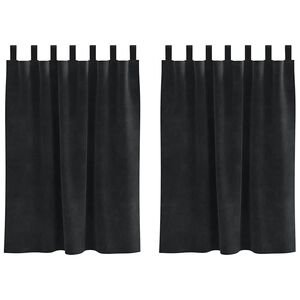 vidaXL Pimennysverhot 2 pcs Musta 140 x 140 cm Sametti