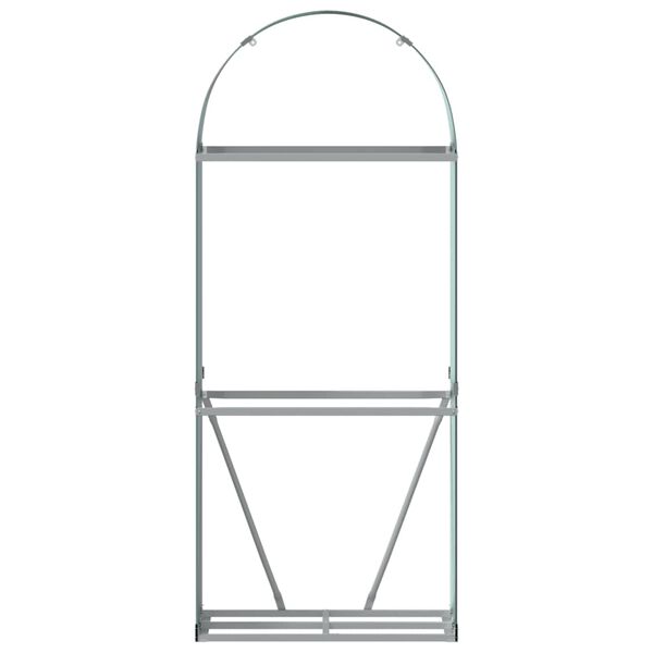 vidaXL Polttopuuteline vihreä 80x45x190 cm galvanoitu teräs
