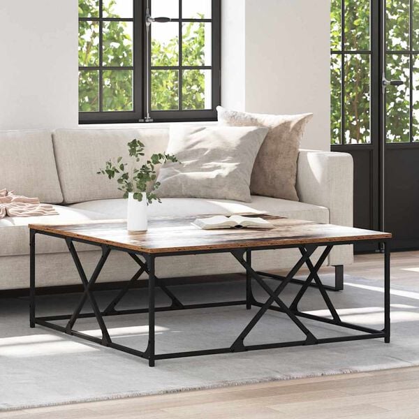 vidaXL Sohvap&ouml;yt&auml; Vanha Puu 100 x 100 x 40 cm Tekninen puu