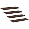 vidaXL Portaiden p&auml;&auml;llysteet 4 kpl 100 x 30 x 2 cm Tumma ruskea
