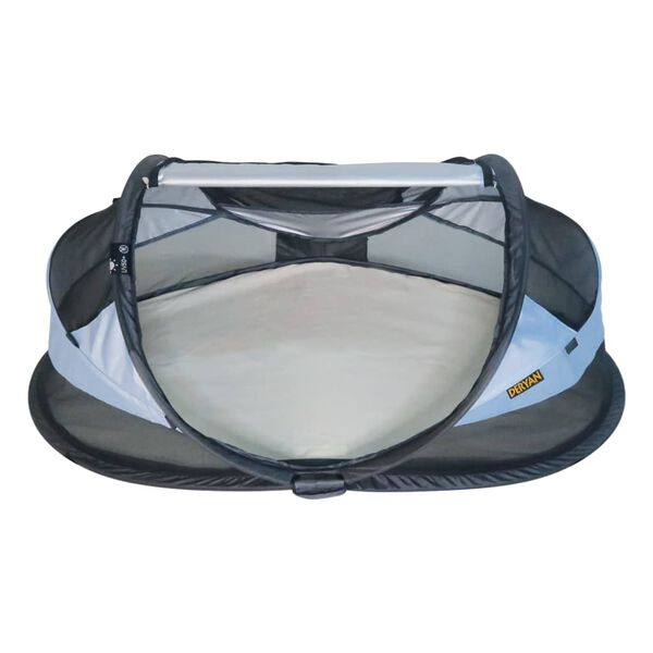 DERYAN Pop-up matkakehto Baby Luxe hyttysverkolla sininen