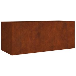 vidaXL Korotettu kukkalaatikko 200x80x80 cm Corten ter&auml;s