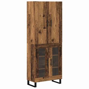 vidaXL Korkea kaappi 2 pcs Vanha Puu 69,5 x 34 x 180 cm