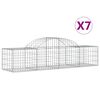 vidaXL Kaarevat kivikorit 7 kpl 200x50x40/60 cm galvanoitu rauta