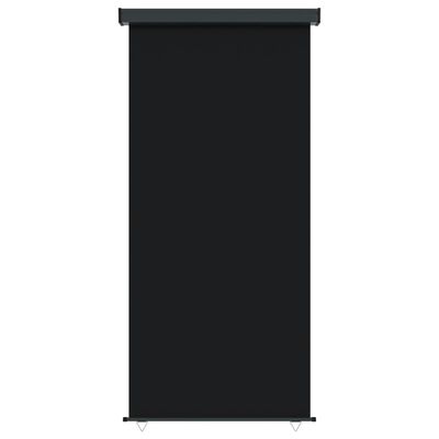 vidaXL Parvekkeen sivumarkiisi 122x250 cm musta