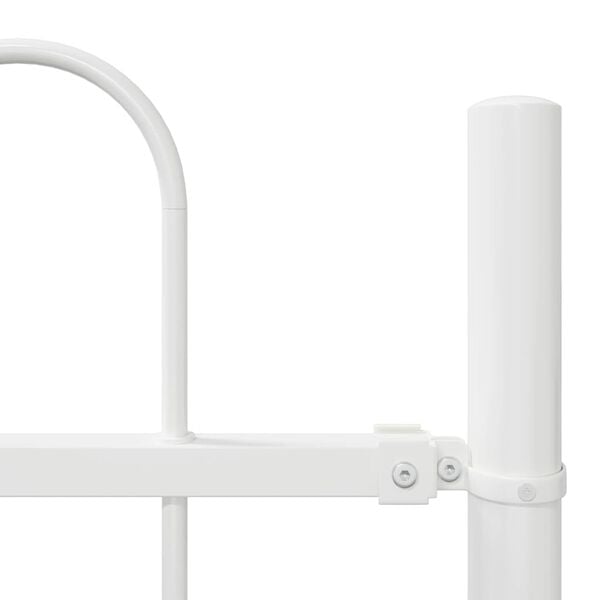 vidaXL Puutarha-aita 5 pcs Valkoinen 8,5 x 0,6 m Jauhemaalattu ter&auml;s