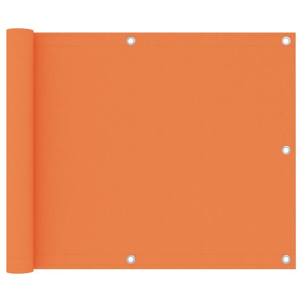 vidaXL Parvekkeen suoja oranssi 75x500 cm Oxford kangas