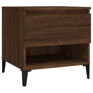 vidaXL Sivup&ouml;yt&auml; ruskea tammi 50x46x50 cm tekninen puu
