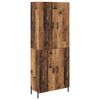 vidaXL Korkea kaappi Vanha Puu 69,5 x 34 x 180 cm Tekninen puu