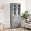 vidaXL Kaappi betoninharmaa 69,5x34x180 cm tekninen puu