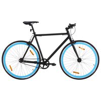 vidaXL Polkupyörä vaihteeton musta ja sininen 700c 59 cm
