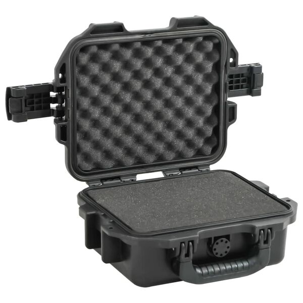 vidaXL Kannettava Flight Case Musta 30x24,5x12,5 cm PP